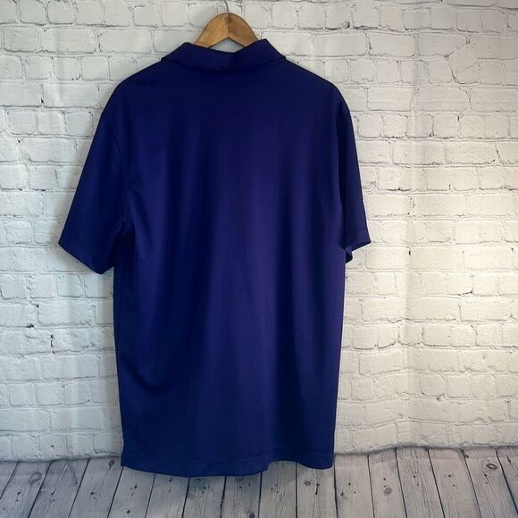 NFL Nike On Field Apparel Baltimore Ravens Purple Polo Short sleeve Sz L Dri Fit - Picture 6 of 9